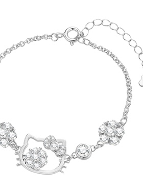 Tidecolor女925纯银凯蒂猫手链