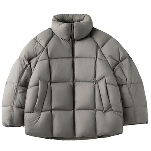 90白鸭绒泡芙款立领羽绒服男冬季高蓬松轻盈保暖加厚面包服外套潮