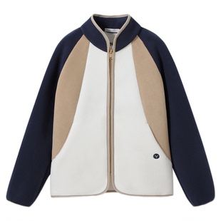 【加绒】英氏男童摇粒绒外套2025冬新款儿童校服神器保暖羊羔绒衣