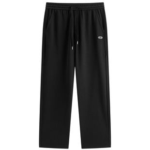 【商场同款】太平鸟男装 2026年春季新款抽绳黑色休闲裤B1GMG1235