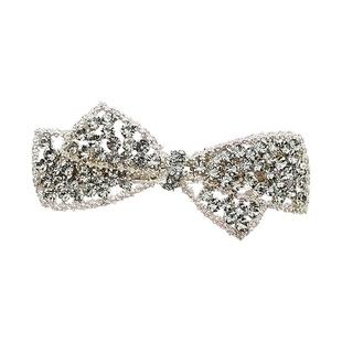 蝴蝶结发夹头饰后脑勺水钻顶夹发卡2024新款马尾妈妈款成人弹簧夹