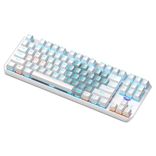 狼蛛87键机械键盘F3087有线鼠标耳机三件套装电脑电竞游戏办公