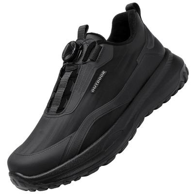 强人冬季加绒运动休闲鞋保暖黑色