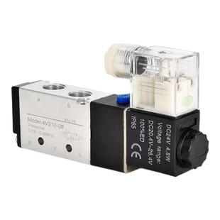 气动电磁阀4V210-08二位五通换向气阀4V110-06气缸控制阀220V/24V