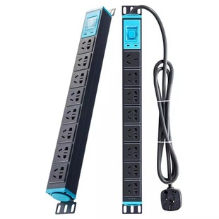 PDU机柜插座机房电源插排插线板防雷大功率无线8位多孔工业程