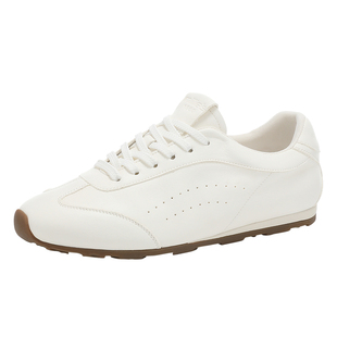 MILLIE'S/妙丽德训鞋女款2026春季新款真皮小白鞋子平底休闲单鞋