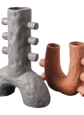 创意异形陶瓷花瓶样板间摆件