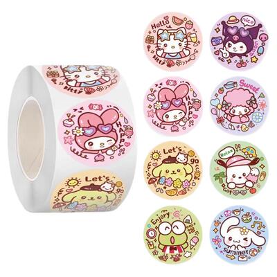 【大图释官方授权】500贴卡通三丽卷卷贴殴酷洛迷布狗标签自粘diy丁装饰贴画封口贴手机壳玩具行李箱水杯贴纸