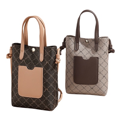 稻草人质感时尚手机包单肩斜挎包