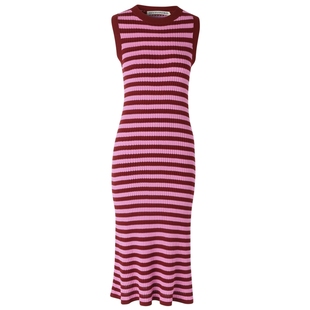 【丝光棉】IIIVIVINIKO2025夏季新款修身条纹波浪感针织连衣裙女