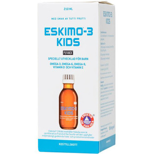 瑞典 Eskio-3Kids儿童鱼油 儿童DHA 助益眼睛视力好宝宝聪明210ml