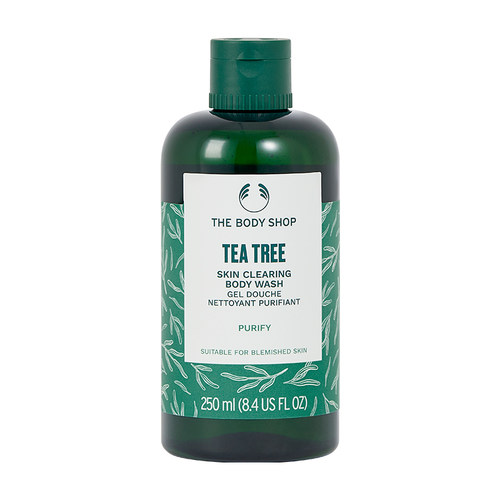 【官方正品】The body shop/美体小铺茶树洁肤沐浴露清新润肤补水