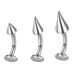 CrazyRabbit 尖锥钛合金唇钉弯杆唇中钉小众个性恶魔钉虎牙rook钉