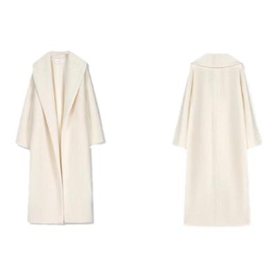 CONCISE经典纯色大领毛呢外套