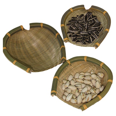 竹编制品迷你筲箕米箩瓜子坚果篮
