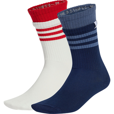 Adidas/阿迪达斯正品三叶草男女同款复古运动袜两双装JC8875