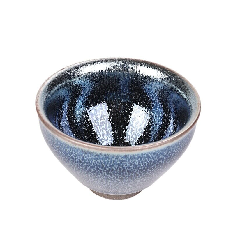 建盏天目釉蓝莲花油滴品茗杯茶杯
