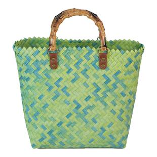 2026新款莫奈花园法式仿藤编织包包菜篮子手提包手工竹编包饭盒包