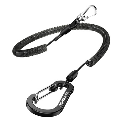 久岩钢丝失手绳自动伸缩合金双扣