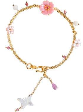 【樱花落】软语设计蓝宝石蝴蝶