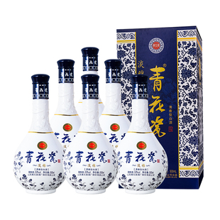 杏花村53度清香型白酒整箱纯粮酒送礼青花瓷酒淡雅正品官方旗舰店