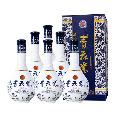 杏花村53度清香型白酒整箱纯粮酒送礼青花瓷酒淡雅正品官方旗舰店