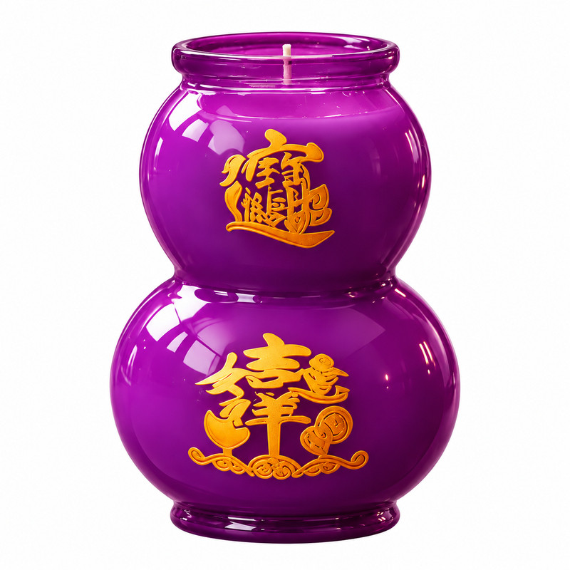 九紫离火玻璃葫芦无烟酥油灯