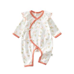 新生婴儿衣服春秋连体衣52码0到3个月女宝宝秋装公主哈衣a类纯棉9