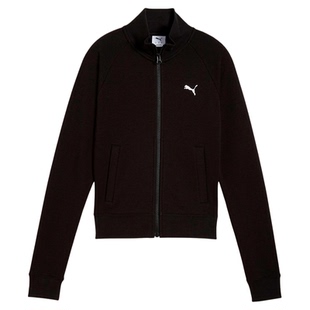 PUMA彪马春季新款休闲上衣运动服女款夹克修身立领针织外套634530