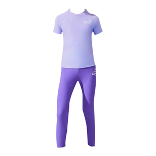 洲克儿童防晒泳衣分体长袖速干zoke男童长裤女孩度假戏水沙滩套装