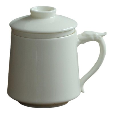 白瓷水杯办公杯茶水分离带胆过滤