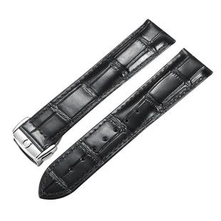 适配OMEGA欧米茄表带原装男碟飞海马A级双面真皮鳄鱼皮纹表带
