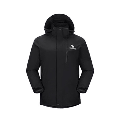 骆驼三合一冲锋衣男女同款外套春秋加绒加厚防风户外休闲潮登山服