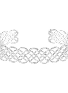 蕾丝镂空手镯复古开口可调节手环