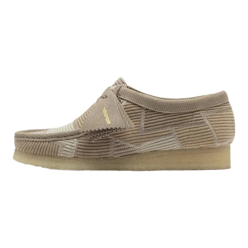Aleali May x Clarks Wallabee 灯芯绒拼接低帮休闲运动鞋袋鼠鞋