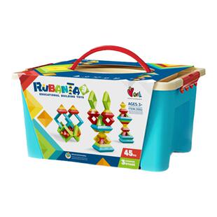 因儿乐鲁班塔积木儿童益智立体拼装金字塔玩具男女孩3-6套装收纳