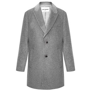 【山羊绒】利郎奥莱毛呢大衣男士休闲中长款2025冬季新款呢子外套