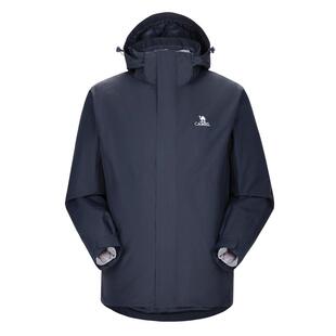 骆驼羽绒服冲锋衣男外套三合一加绒加厚防风进藏登山服