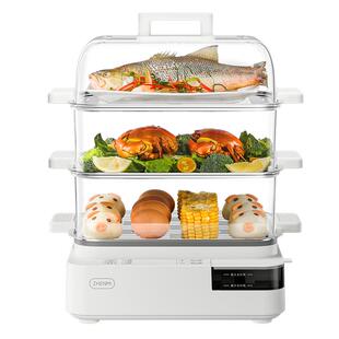 臻米蒸锅电蒸锅家用蒸汽锅小型多功能大容量三层多层不锈钢电蒸箱