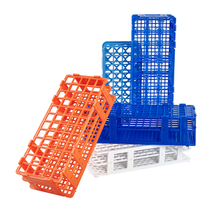 赛比诺多功能塑料玻璃试管比色管架 可组装拆卸13 16 17 20  29mm塑料离心管冷存管架21 60 90孔样品瓶架实验