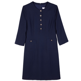 Lavinia春秋款收腰X型修身显瘦OL气质通勤优雅连衣裙J41L111S