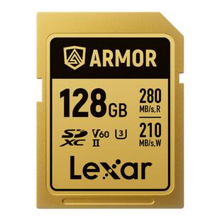 雷克沙SD存储卡128G V60 6K视频不锈钢金属三防卡ARMOR相机内存卡