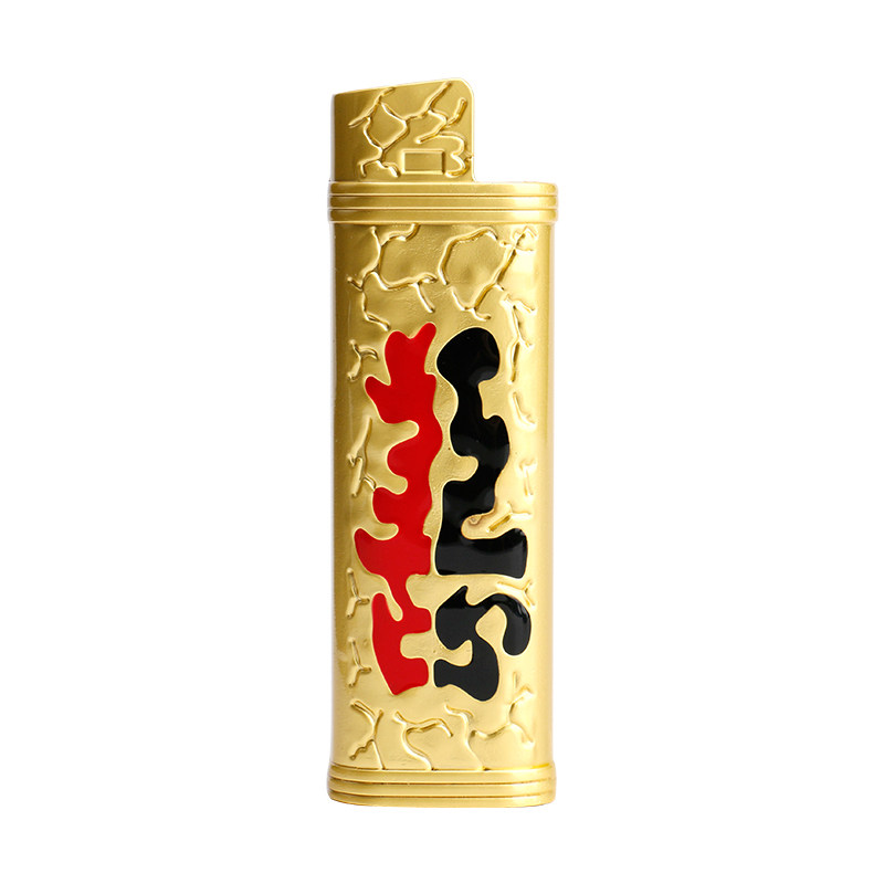 新款草蜢砂轮打火机金属外壳保护套个性创意明火加厚防爆耐用高档