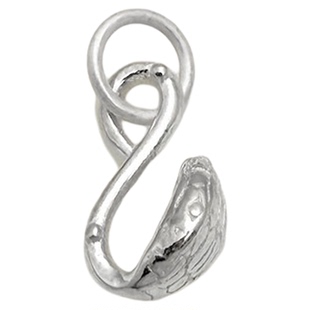 S925银蛇扣头S扣连接扣手链扣DIY珍珠项链扣复古串珠文玩小蛇配件