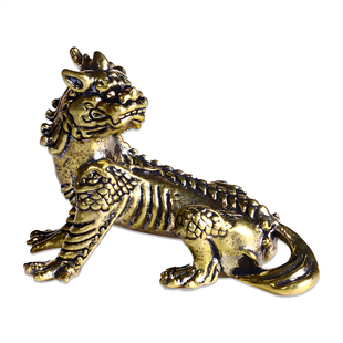 【已祝福】地藏王菩萨摆件家居招财玄关桌面佛像装饰黄铜谛听铜像