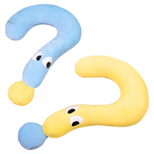 猫咪专用小枕头四季通用宠物睡觉用垫子颈枕狗狗护颈问号陪睡抱枕