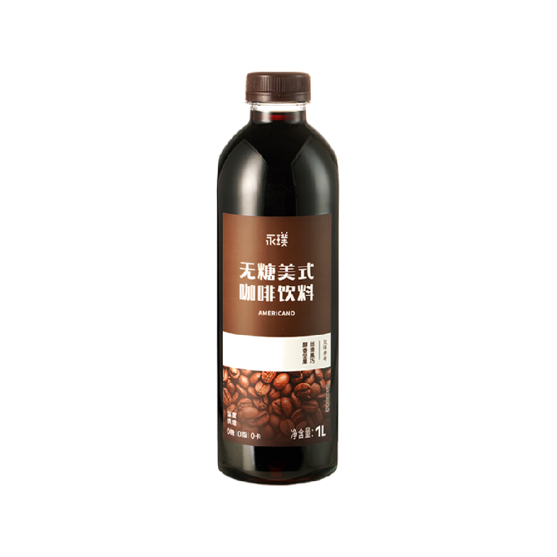 永璞美式即饮黑咖啡饮料无糖美式冰镇解渴大瓶1L畅饮装助力运动