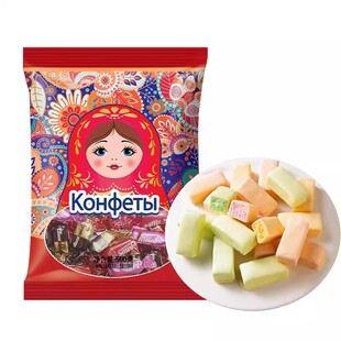 俄罗斯风味酸奶三色夹心巧克力果味糖果零食喜糖年货（代可可脂）