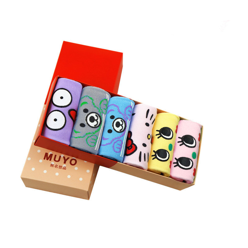 五指袜女春夏薄款纯棉可爱卡通