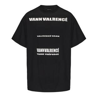【张真源同款】VANN VALRENCE纯棉字母印花宽松休闲短袖T恤情侣款